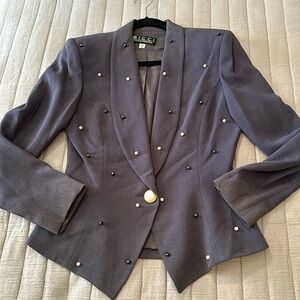 BICCI vintage blazer with pearl embellishment
